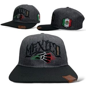 Hecho en Mexico Eagle Chingon Embroidered Snapback Hat, Flat Brim